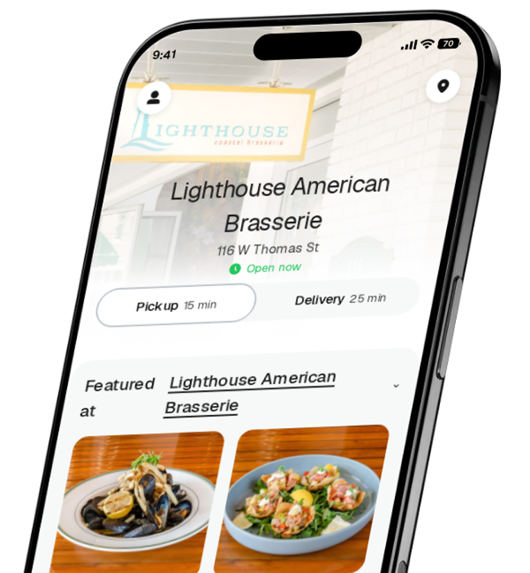 Lighthouse American Brasserie app preview